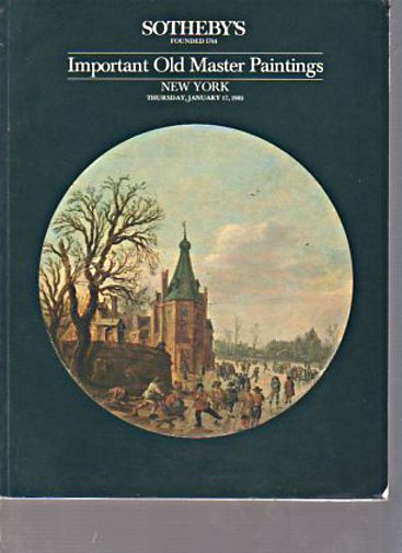 Sothebys 1985 Important Old Masters Paintings