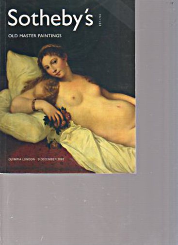 Sothebys December 2003 Old Master Painting - Click Image to Close