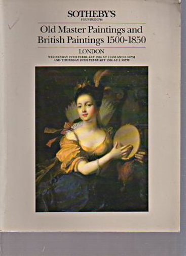 Sothebys February 1986 Old Master Paintings, British Paintings 1500-1850