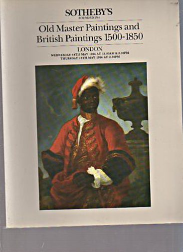 Sothebys May 1986 Old Master Paintings, British Paintings 1500-1850