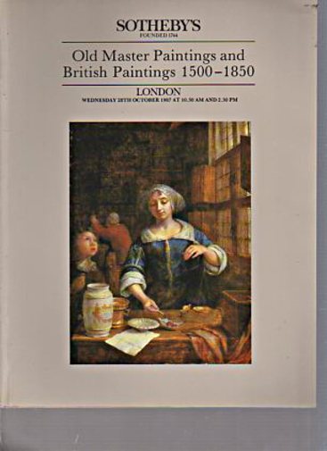 Sothebys October 1987 Old Master Paintings, British Paintings 1500-1850