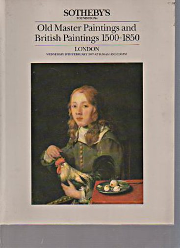 Sothebys February 1987 Old Master Paintings, British Paintings 1500-1850
