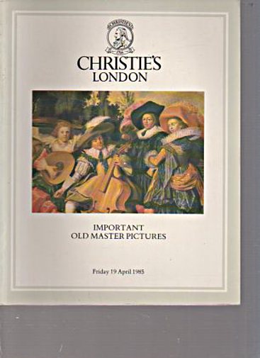 Christies 19th April 1985 Important Old Master Pictures