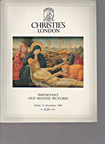Christies December 1987 Important Old Master Pictures