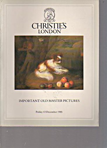 Christies December 1985 Important Old Master Pictures