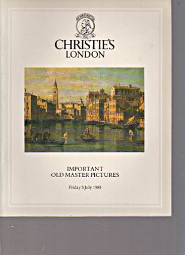 Christies July 1985 Important Old Master Pictures