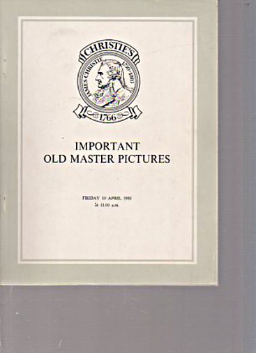 Christies April 1981 Important Old Master Pictures - Click Image to Close