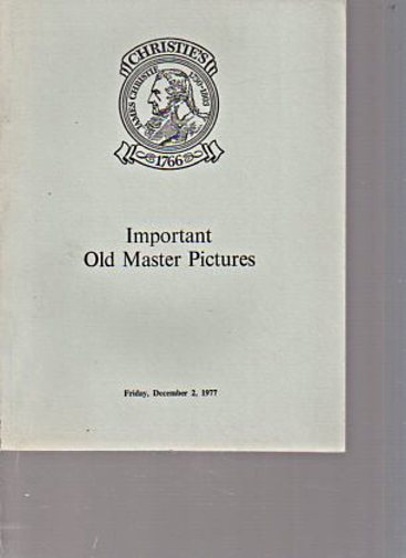 Christies December 1977 Important Old Master Pictures