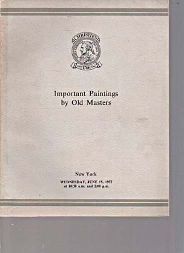 Christies 1977 Important Paintings by Old Masters