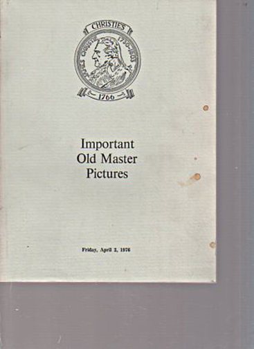 Christies April 1976 Important Old Master Pictures - Click Image to Close