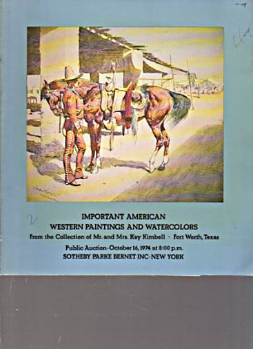 Sothebys 1974 Kimbell Collection American Western Paintings