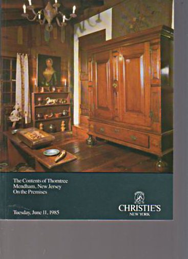 Christies 1985 Contents of Thorntree Mendham, New Jersey