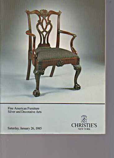 Christies 1985 Fine American Furniture, Silver, Decorative Arts