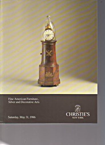 Christies May 1986 Fine American Furniture, Silver, Decorative Arts