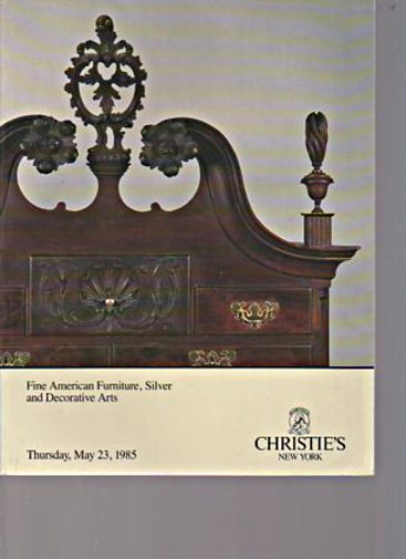 Christies May 1985 Fine American Furniture, Silver, Decorative Arts