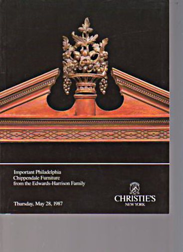 Christies 1987 Important Philiadelphia Chippendale Furniture