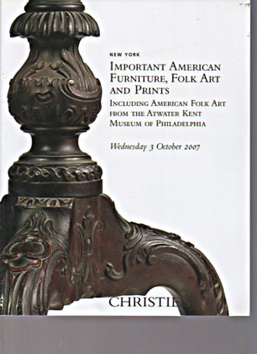 Christies October 2007 Important American Furniture, Folk Art