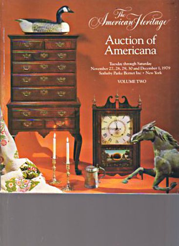 Sothebys 1979 The American Heritage, Americana