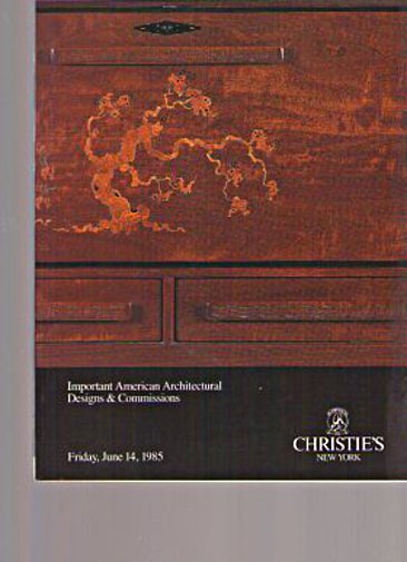 Christies 1985 American Architectural Designs - Click Image to Close