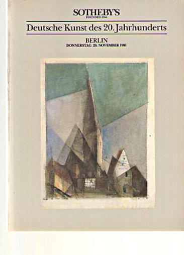 Sothebys 1991 20th Century German Paintings