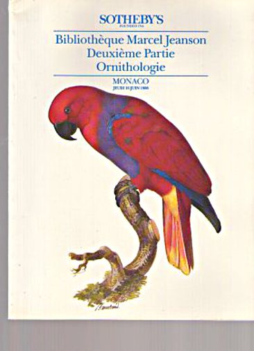 Sothebys 1988 Marcel Jeanson Library, Ornithologie