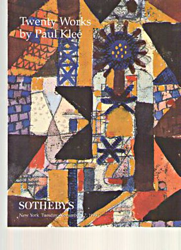 Sothebys 1998 Twenty Works by Paul Klee