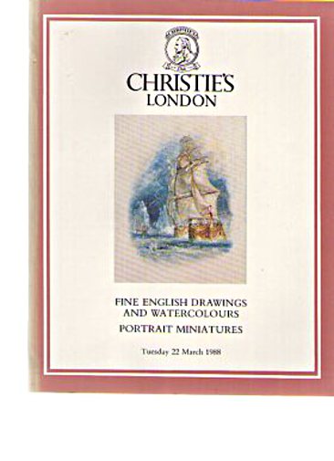 Christies 1988 English Drawings Watercolours Portrait Miniatures
