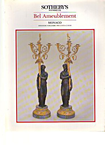 Sothebys 1984 Fine (French) Furniture - Click Image to Close