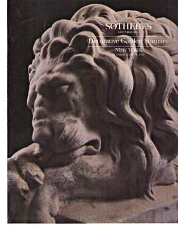 Sothebys 1992 Decorative Garden Statuary