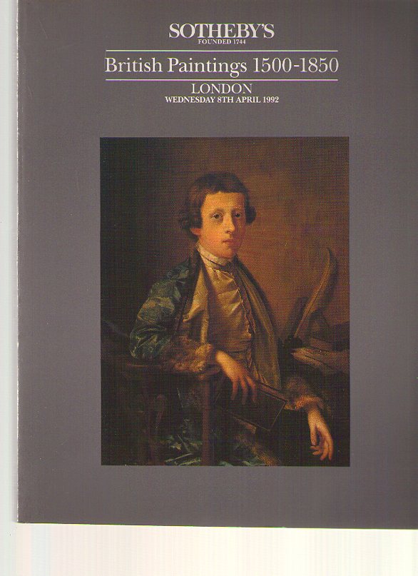 Sothebys 1992 British Paintings 1500 - 1850
