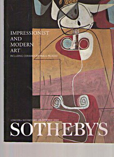 Sothebys 2000 Impressionist Modern, Ceramics by Picasso