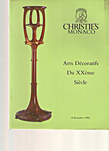 Christies December 1985 Decorative Arts of the 20th Century