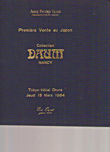 Tajan, Tokyo 1984 Collection Daum, Nancy part 1