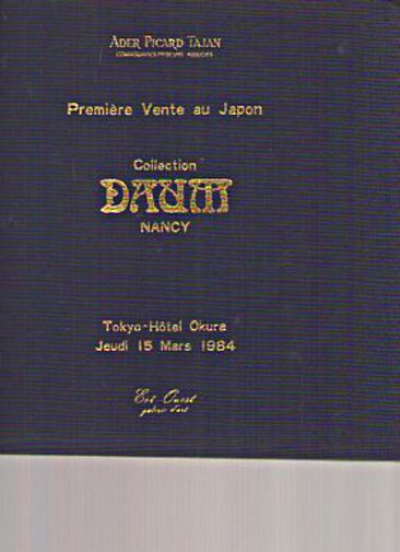 Tajan, Tokyo 1984 Collection Daum, Nancy part 1