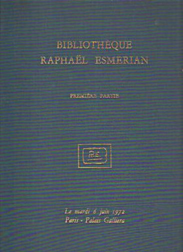 Tajan 1972 Bibliotheque Raphael Esmerian part I