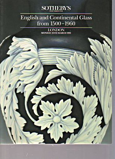 Sothebys 1991 English & Continental Glass 1500 - 1960