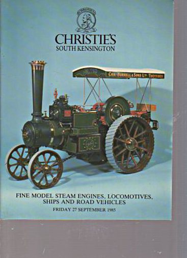 Christies 1985 Model Steam Engines, Trains, Ships