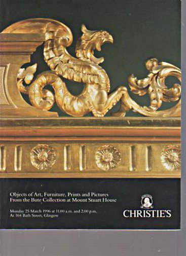 Christies 1996 Objects of Art, Furniture, Bute Collection
