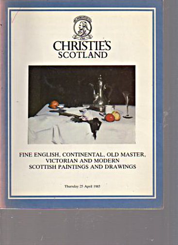 Christies 1985 Fine Scottish, English Paintings & Drawings