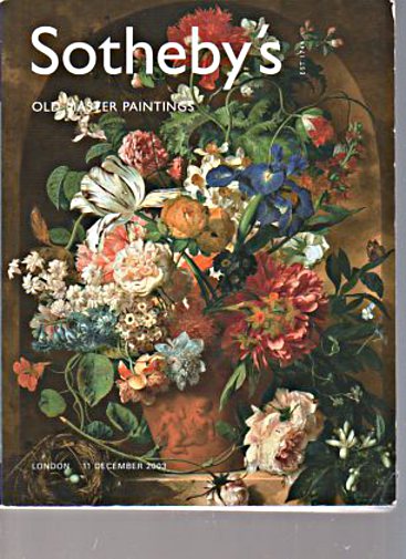 Sothebys December 2003 Old Master Paintings - Click Image to Close
