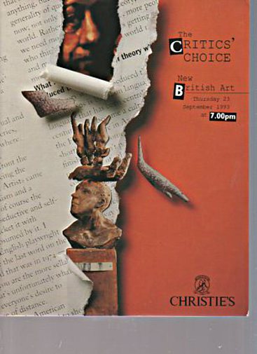 Christies 1993 The Critics Choice New British Art - Click Image to Close
