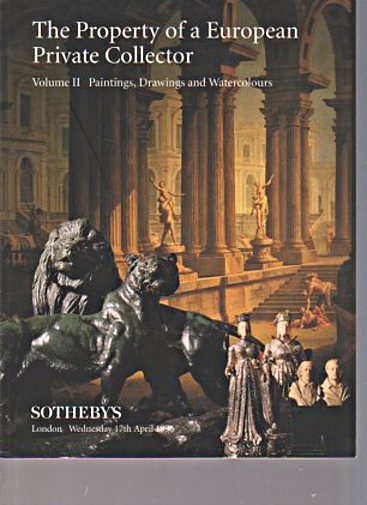 Sothebys 1996 European Collector Paintings, Drawings Voume II