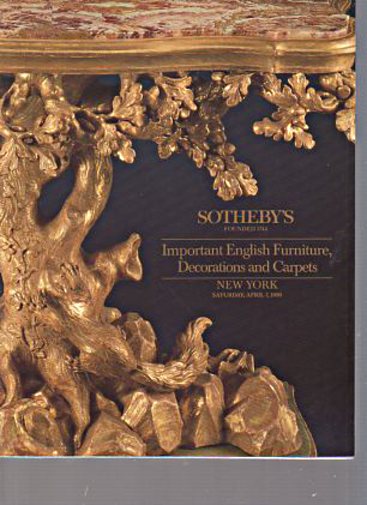 Sothebys 1990 Important English Furniture, Decorations