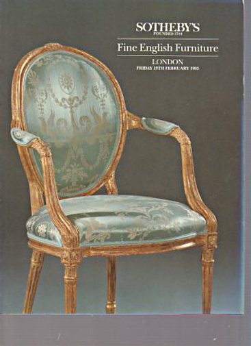 Sothebys 1993 Fine English Furniture