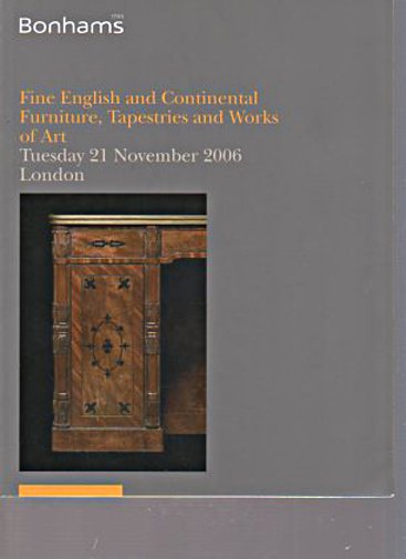 Bonhams 2006 Fine English & Continental Furniture - Click Image to Close