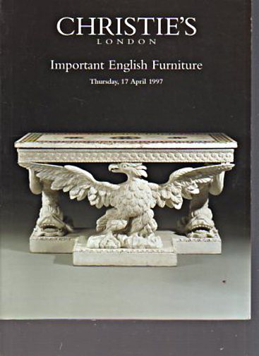 Christies April 1997 Important English Furniture