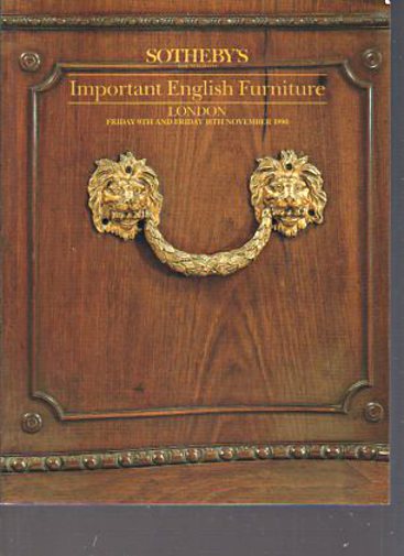 Sothebys 1990 Important English Furniture