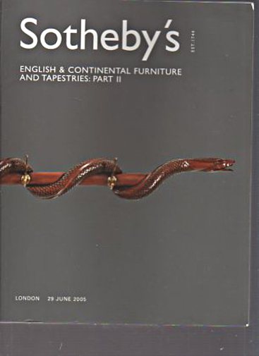Sothebys 2005 English & Continental Furniture, Tapestries (Digital only)