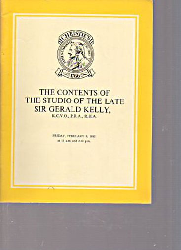 Christies 1980 Contents of the Studio of Sir Gerald Kelly