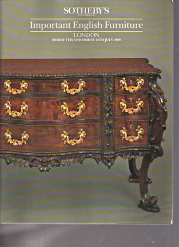 Sothebys July 1989 Important English Furniture